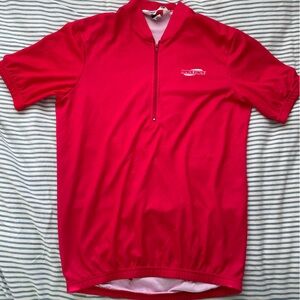 Red Cycling Jersey Top